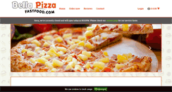 Desktop Screenshot of bellapizzafastfood.com